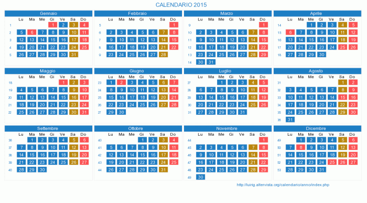 calendario 2015italiano
